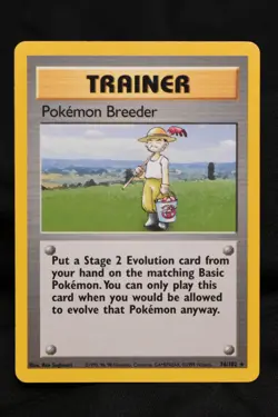 Pokemon Breeder 76/102 LP Base Set Regular Rare Pokemon TCG - Image 1