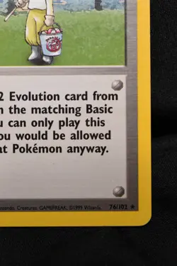 Pokemon Breeder 76/102 LP Base Set Regular Rare Pokemon TCG - Image 4