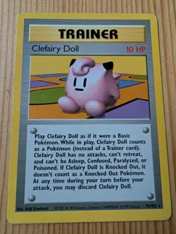Clefairy Doll 70/102 Rare Base Set Unlimited Pokemon Moderately Played - Image 1