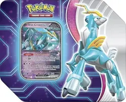 2024 Pokemon TCG Paradox Destinies Tin Iron Crown EX (5 packs) Factory Sealed - Image 1