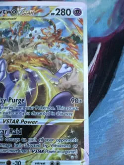 2023 Pokemon Crown Zenith SWSH 12.5 Mewtwo VSTAR #GG44/GG70 Full Art Holo - Image 3