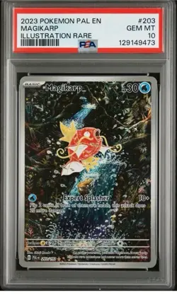 2023 POKEMON PAL EN-PALDEA EVOLVED ILLUSTRATION RARE #203 MAGIKARP PSA 10 - Image 1
