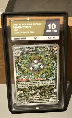 Rare Pokemon Magneton 159 SVP Black Star Promo English Edition Gem Mint Ace 10 - Image 1