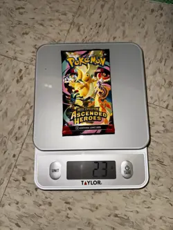 Pokemon Ascended Heroes HEAVY Booster Pack 23.00g Possible GOD PACKU ERROR PACKU - Image 1