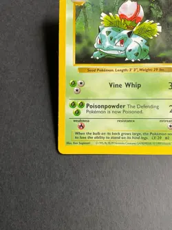 Ivysaur Base Set SHADOWLESS 30/102 Uncommon Pokemon Card NEVER PLAYED - Image 2