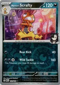 133/182 MARNIE'S SCRAFTY REVERSE HOLO DESTINED RIVALS POKEMON CARD - Image 1