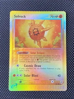 Solrock 13/100 Reverse Holo Card (Sandstorm) - Rare - 2003 - Pokemon Card LP/NM - Image 1