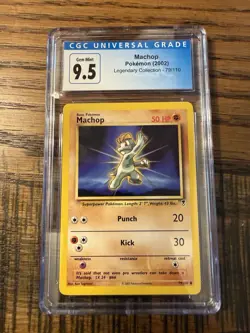 Pokemon Machop 79/110 Legendary Collection 2002 CGC 9.5 Trading Card - Image 1