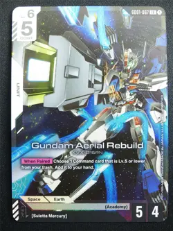 Gundam Aerial Rebuild GD01-067 LR Foil - Gundam Card #4E3 - Image 1