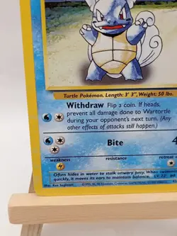 Wartortle Pokemon Card 1999 Base Set Unlimited Uncommon 42/102 Very Light Play - Image 4