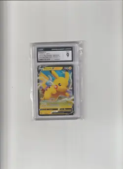 Pikachu V SWSH061 SWSH: Sword & Shield Black Star Promo Cards Holo CGC 9 - Image 1
