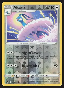 SWSH12: Silver Tempest Altaria #143/195 Reverse Holo Pokemon Card - Image 1