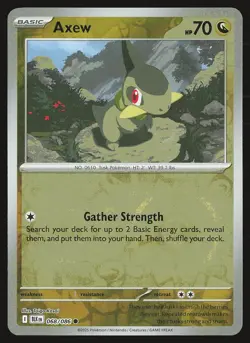 SV: Black Bolt Axew #068/086 Reverse Holo Pokemon Card - Image 1