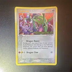 Pokemon Rayquaza EX Emerald Reverse Holo Rare Card 9/106 80 HP Stamped 2005 - Image 1