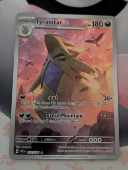 Pokemon TCG Tyranitar Card Scarlet & Violet Paldea Evolved 222/193 - NM - Image 1