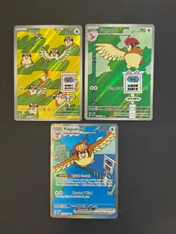 Pidgeot 225 SIR IR Rare Pidgey 207 Pidgeotto 208 TCG Pokemon OBF Card Set NM - Image 1