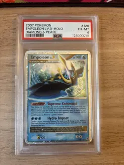 Pokemon TCG Empoleon LV.X Holo Rare Card Diamond & Pearl PSA 6 - Image 1