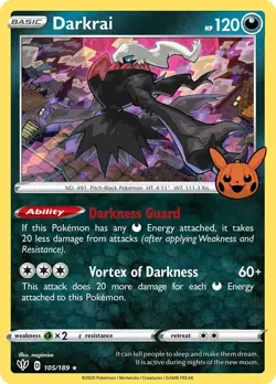 Darkrai (105/189) [Trick or Trade] Lightly Played Holofoil Pokemon TCG - Image 1