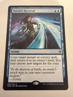 Magic: The Gathering Narset's Reversal War of the Spark Rare Blue Instant - Image 1