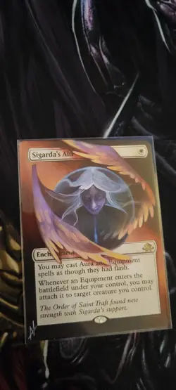 MTG ALTER: Sigarda's Aid, by Alterland. Partial art alter - Image 1