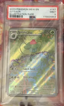 2023 POKEMON MEW EN-151 ILLUSTRATION RARE #167 IVYSAUR PSA 9 - Image 1
