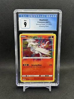 Pokemon Reshiram 017/072 Shining Fates Amazing Rare CGC 9 Mint Blue Label - Image 1