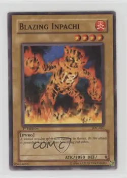 Blazing Inpachi 1st Ed. YuGiOh Invasion of Chaos #IOC-061 2004 - Image 1