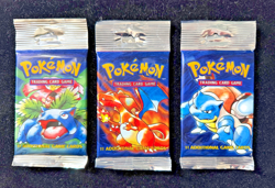 3 Pokemon Base Set packs / Long Crimp / WOTC 1999 / All Heavy 21.24g--21.3g - Image 1