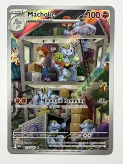 Pokemon Machoke Illustration Rare Holo Scarlet & Violet 151 177/165 - Image 1