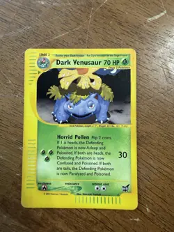 Pokemon TCG Dark Venusaur Best of Game 7/9 70 HP Stage 2 Regular Promo Card - Image 1