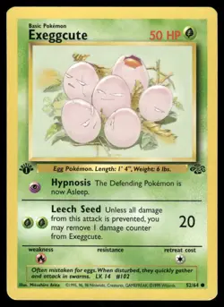Exeggcute 52/64 1st Edition Jungle Common NM EBAY LIVE MONDAY - Image 1