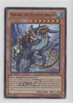 Poseidra the Atlantean Dragon 1st Ed. YuGiOh Realm of Sea Emperor Structure Deck - Image 1