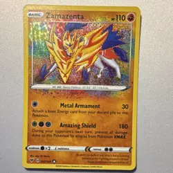 Pokemon Zamazenta 102/185 Vivid Voltage Amazing Rare Holo 110 HP English 2020 - Image 1