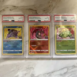 Pokemon Go Radiant Venusaur, Charizard & Blastoise 2022 #004,#011 & #018 GM 10 - Image 1