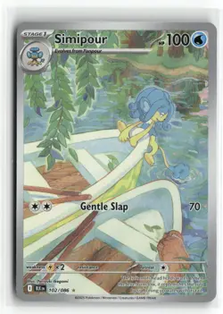 Pokemon Simipour 102/086 Illustration Rare 2025 SV: Black Bolt - Image 1
