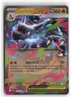Pokemon Mega Charizard X ex 013/094 Double Rare 2025 ME02: Phantasmal Flames - Image 1