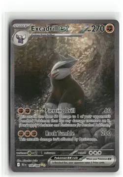 Pokemon Excadrill ex 168/086 Special Illustration Rare 2025 SV: Black Bolt - Image 1