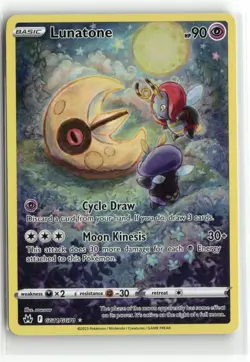 Pokemon Lunatone GG11/GG70 Ultra Rare 2023 Crown Zenith: Galarian Gallery - Image 1