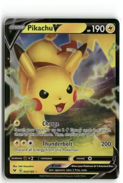 Pokemon Pikachu V - (#60 Pikachu Stamped) 043/185 HR 2022 Battle Academy 2022 - Image 1