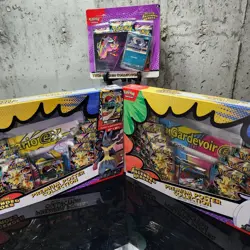 Pokemon 2x Premium Poster Collection Mega Lucario and Gardevoir Bundle Lot - Image 2