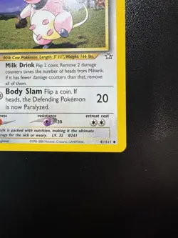 Pokemon TCG | Miltank 41/111 | Neo Genesis Uncommon 1st Edition LP+ - Image 5