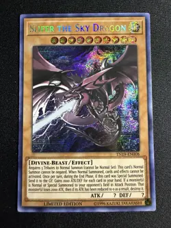 * SLIFER THE SKY DRAGON * PRISMATIC SECRET RARE MINT ALTERNATE ART TN19 YUGIOH! - Image 1