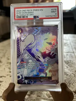 PSA MINT 9 2025 ONE PIECE PRB02-078 EN "GUM-GUM GIANT ~ ALTERNATE ART - Image 1