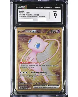 CGC 9 MINT Mew Ex 205/165 Gold METAL 151 UPC PROMO Pokemon Card - Image 1