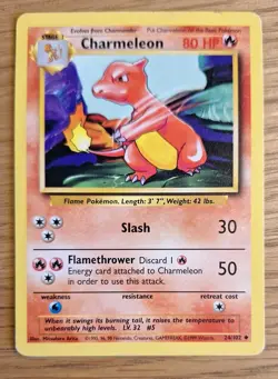 Pokemon TCG Base Set Chameleon Card 24/102 LP - Image 1