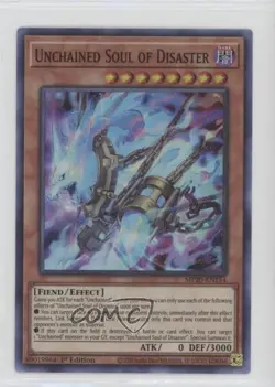 Super Rare - Unchained Soul of Disaster 1st Ed. YuGiOh Tin Lost Memories - Image 1