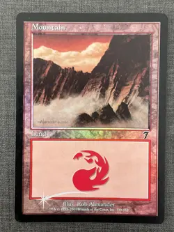MTG X4 FOIL - Montagne - Montain - 7eme Edition - EX NM - FOIL - Image 2