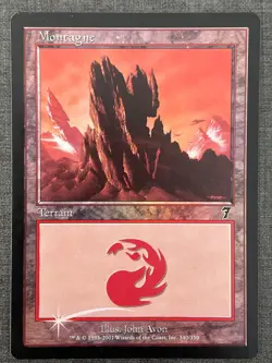 MTG X4 FOIL - Montagne - Montain - 7eme Edition - EX NM - FOIL - Image 4