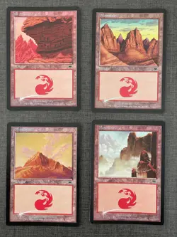 MTG X4 FOIL - Montagne - Montain - Carnage NM EX - EN FR CH - Image 1
