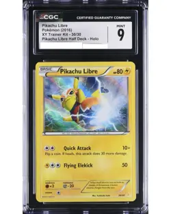 Pikachu Libre 30/30 Half Deck Holo Xy Trainer Kit Pokemon CGC 9 Mint - Image 1